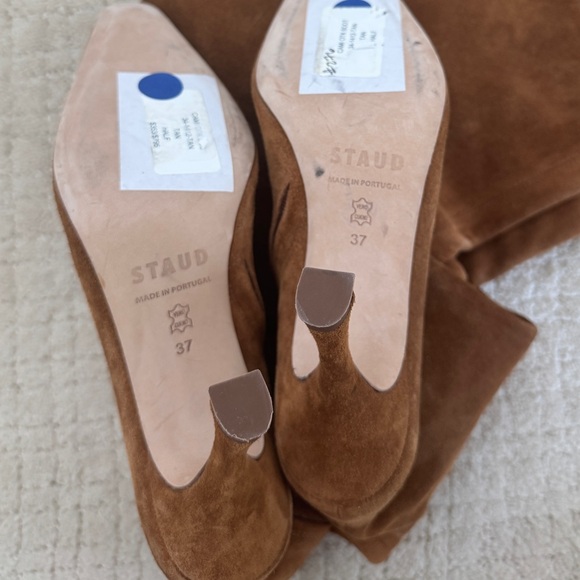 NWT STAUD KNEE HIGH BOOT - TAN SUEDE - 37 - Picture 4 of 10